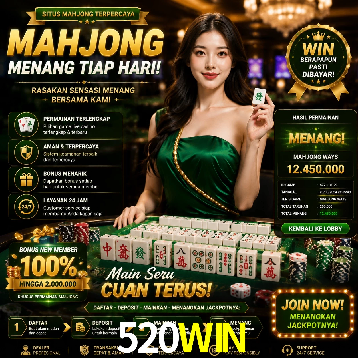 Cashback VIP 520WIN - reembolso semanal